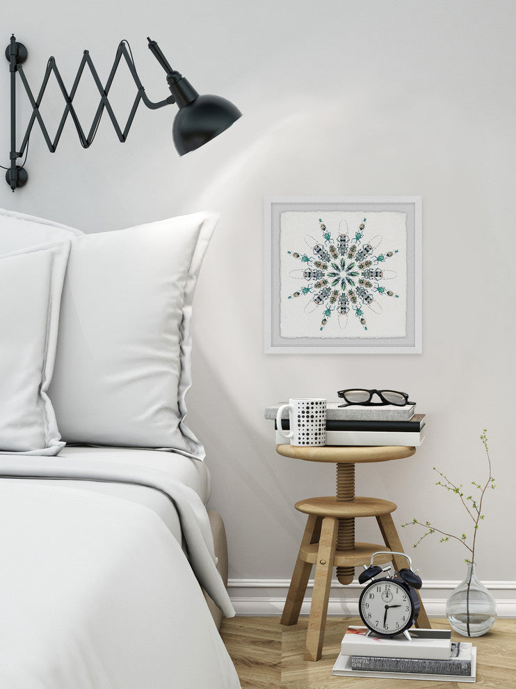 "Beetle Kaleidoscope" Framed Painting Print, 24"x24"