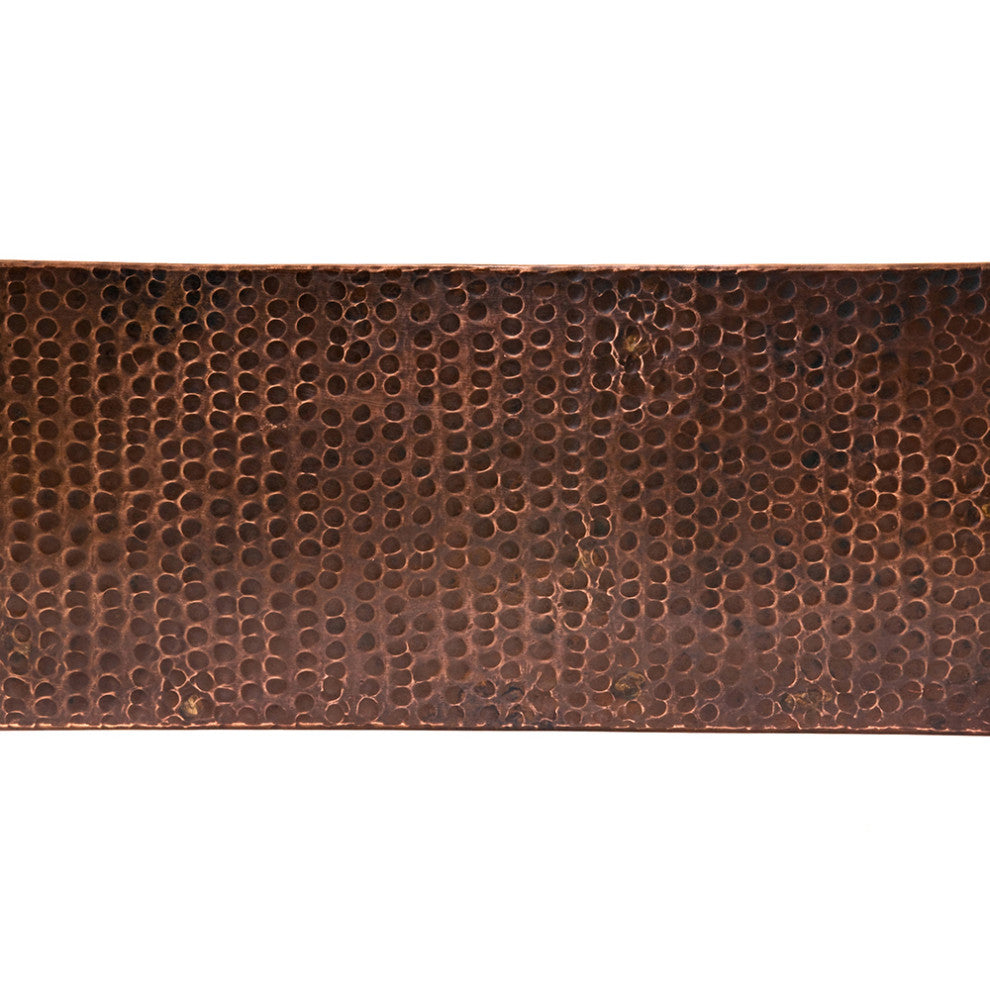 35" Hammered Copper Kitchen Apron Single Basin Sink