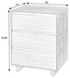 Halmstad Wood Panel 3 Drawer Narrow Nightstand, Walnut