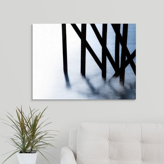 "Belmar Pier Moonlight" Wrapped Canvas Art Print, 30"x22"x1.5"