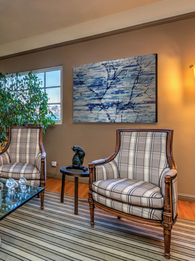 "Blue Snow Storm" Print on Brushed Aluminum, 60"x40"