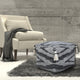 Gray Modern Electrostatic Geometric Pouf Ottoman