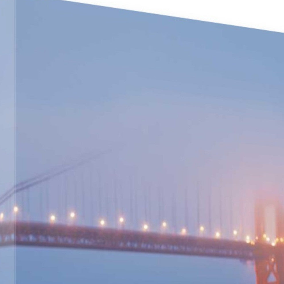 Rectangle Bistro Caf" Golden Gate Bridge 1 Giclee Wrap Canvas Wall Art
