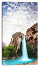 Amazing Waterfall under Cloudy Sky, Oversized Landscape Canvas Art, 16"x32"