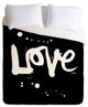 Deny Designs Kal Barteski Love Black Duvet Cover - Lightweight