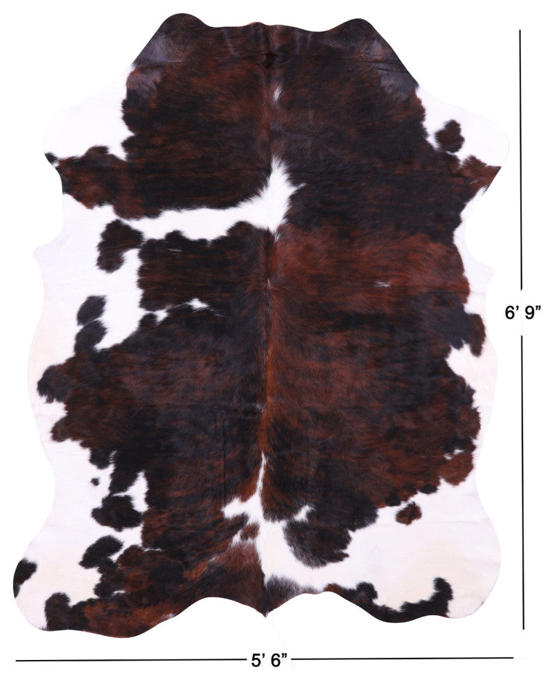 Organic Natural Hair-On Cowhide Area Rug 6' 9" X 5' 6" C1702