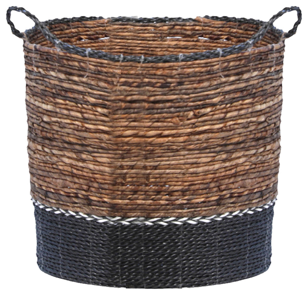 Milo Natural Banana Stalk Nested Woven Baskets, Set of 3