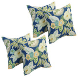 17" Square Polyester Outdoor Throw Pillows, Set of 4, Marlow Pool