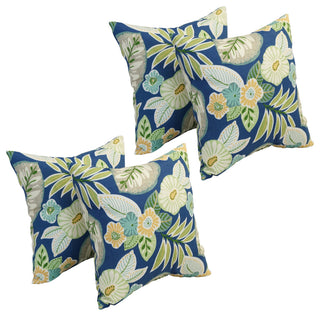 17" Square Polyester Outdoor Throw Pillows, Set of 4, Marlow Pool