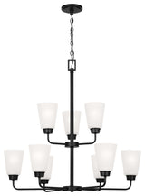 Kerrville 9-Light Chandelier, Midnight Black