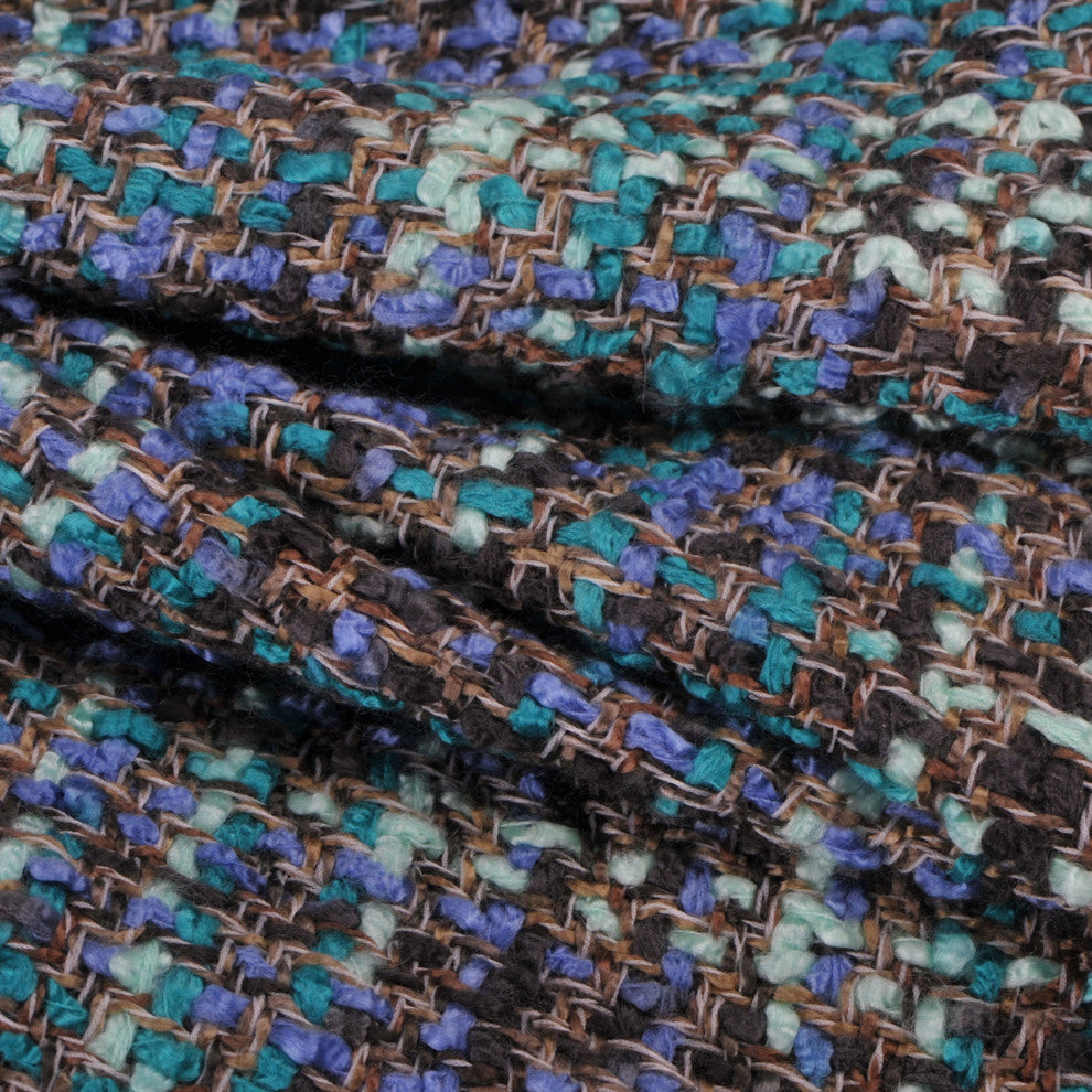 Jumbo Naga Knitted Throw Blanket, Deep Teal, 60"x80"