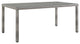 Gray Aura 68" Outdoor Patio Wicker Rattan Dining Table