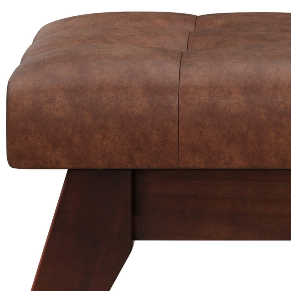 Draper Mid Century Tufted Ottoman Bench