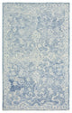5" x 8" Blue and Ivory Interlacing Vines Area Rug