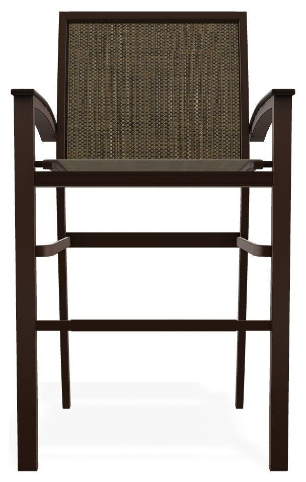 Bazza Sling Bar Height Stackable Outdoor Stool, Beacon/Kona
