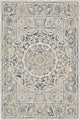 Dulce Modern Bloom Area Rug - Ivory and Gray - 5' 3" X 7' 3"