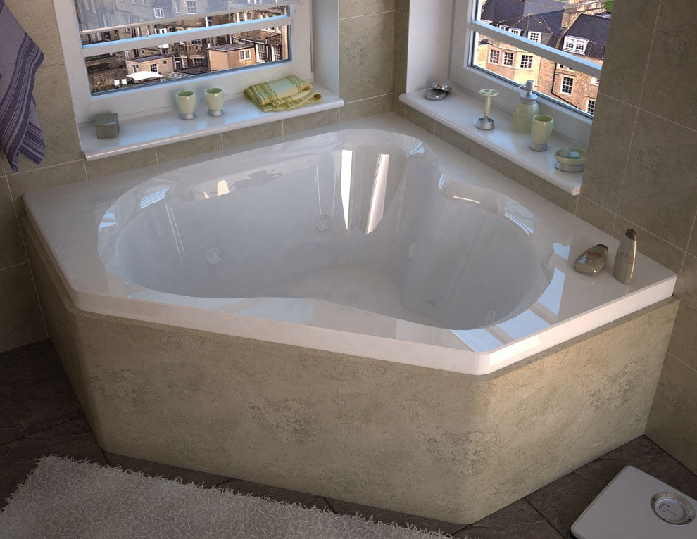 Atlantis Whirlpools Cascade 60 x 60 Corner Whirlpool Jetted Bathtub