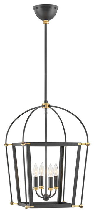Hinkley Selby Large Open Frame Pendant, Black
