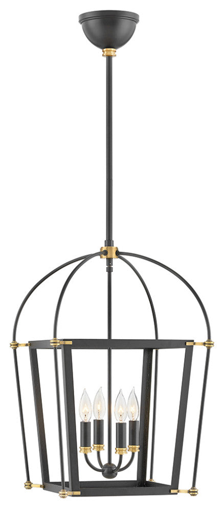 Hinkley Selby Large Open Frame Pendant, Black