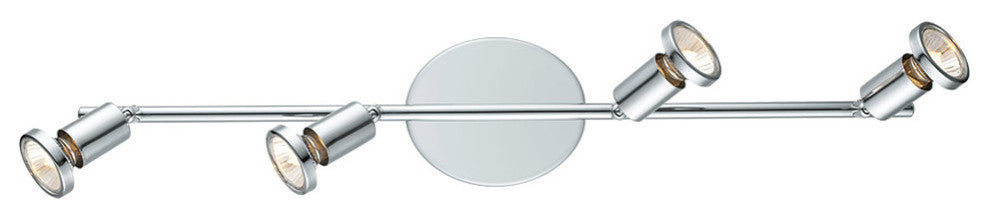 4x50W Track Light, Chrome Finish