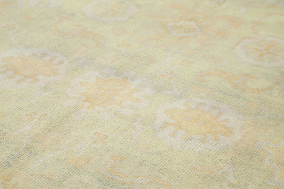 Rug N Carpet - Handwoven Oriental 8' 7" x 11' 7" Soft Beige Oushak Rug
