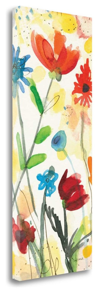 "Sarahs Garden Panel I" By Cheryl Warrick, Giclee Print on Gallery Wrap Canvas