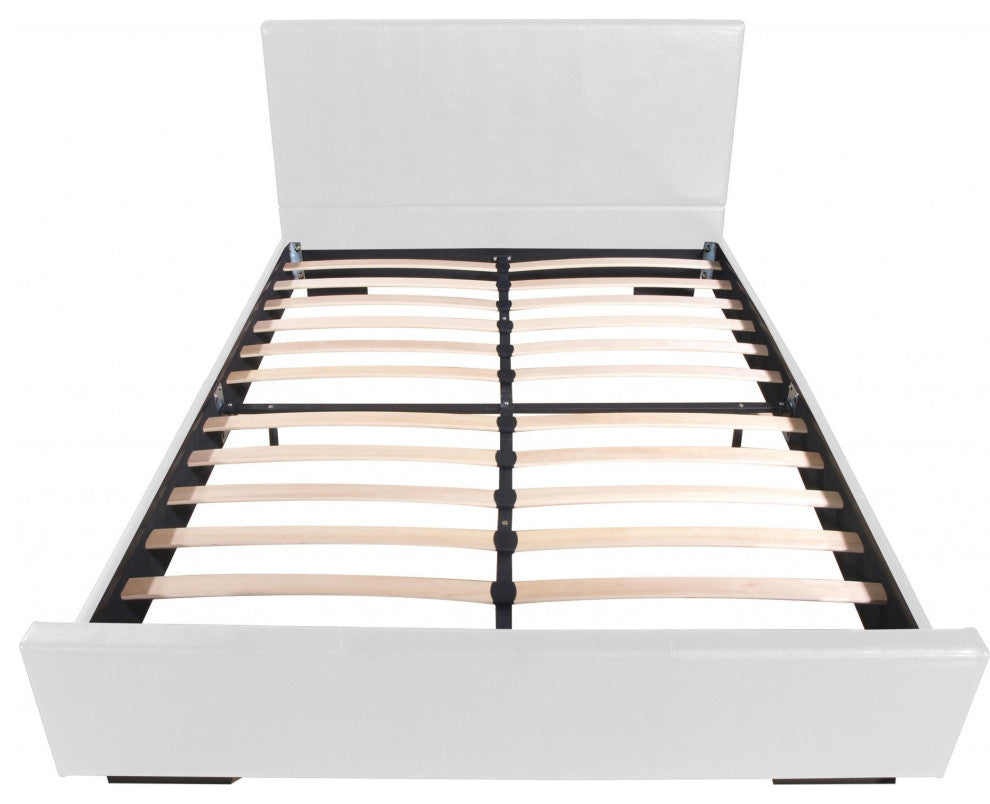 White Platform Queen Bed