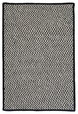 Outdoor Houndstooth Tweed OT49 Black Indoor/Outdoor Area, Rectangular 10'x13'