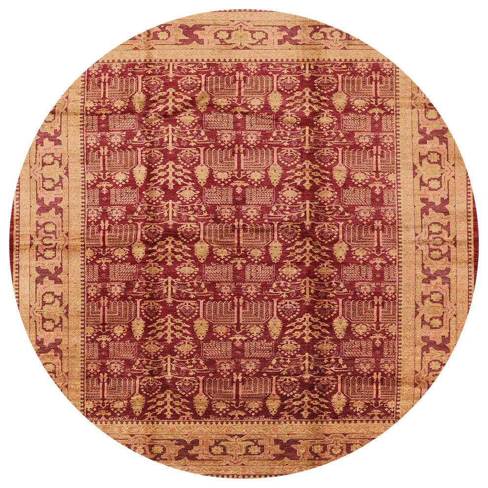 Ahgly Company Indoor Round Mid-Century Modern Area Rugs, 4' Round