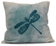 Dragonfly Summer, Animal Print Pillow, Teal, 20"x20"
