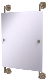 Prestige Regal Rectangular Frameless Rail Mounted Mirror, Antique Pewter