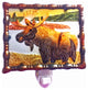 Hand Painted Glass Shade Moose Indoor Night Light