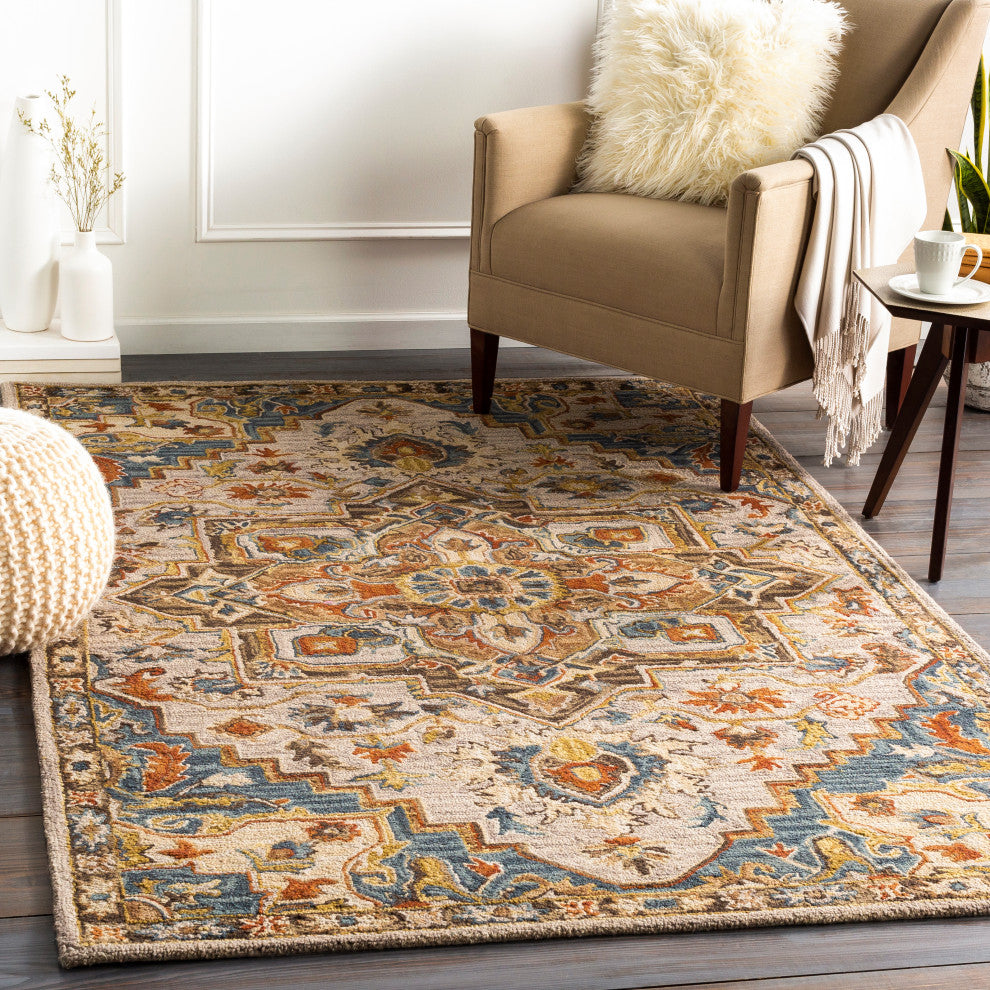 Surya Artemis AES-2311 Traditional Area Rug, 6' x 9' Rectangle
