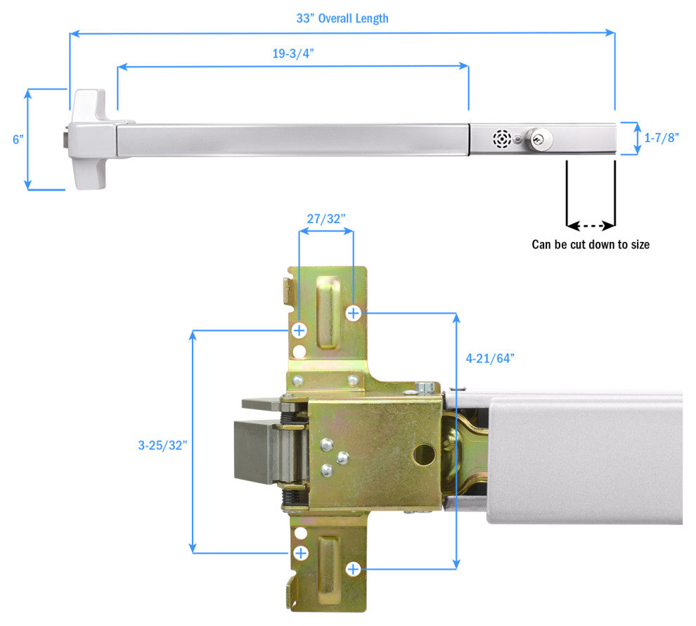 Nuk3y ED-5000 Series Panic Exit Device Grade 1