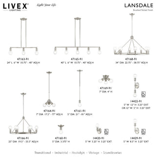 Lansdale 8 Light Brushed Nickel Chandelier