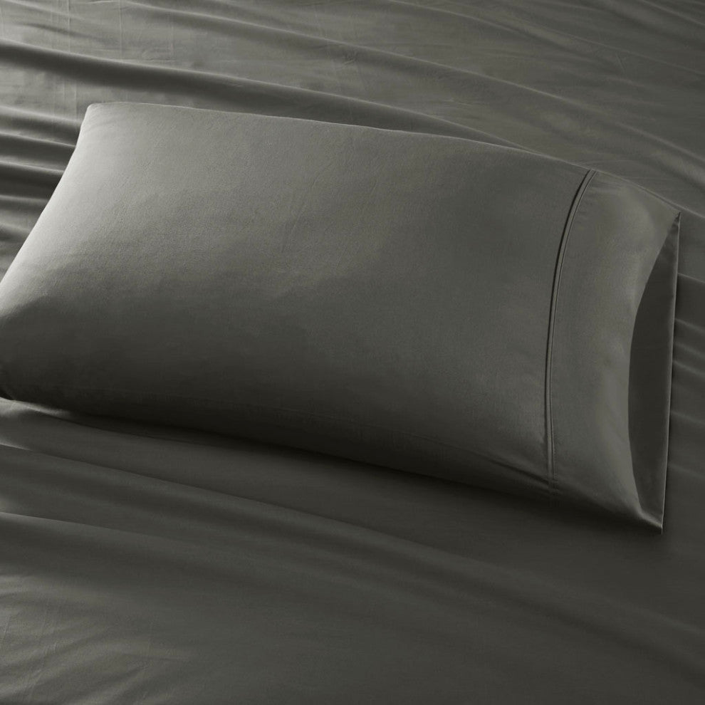 Madison Park 800 Thread Count Cotton-Blend Sateen 6-Piece Sheet Set, Grey