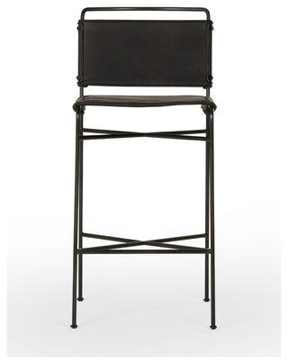 Wharton Stool-Distressed Black-Bar