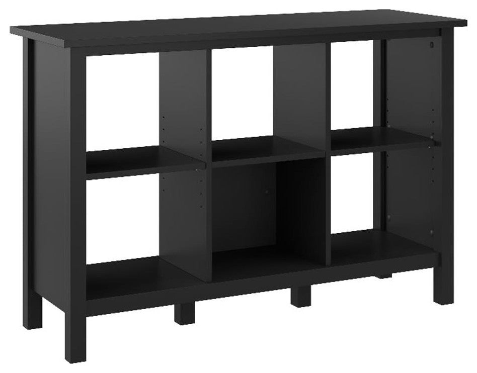 Broadview 6 Cube Organizer in Classic Black - Engineered Wood