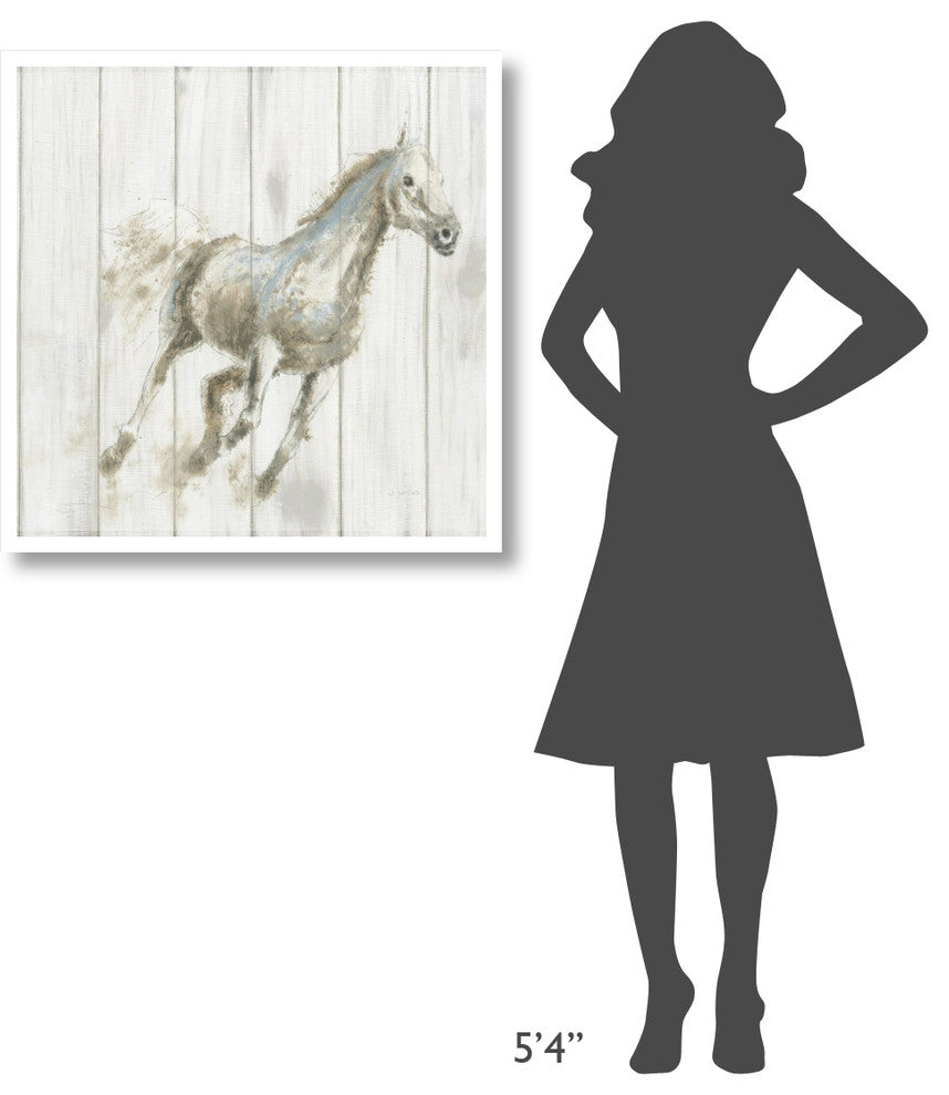 "Stallion I on Birch" Digital Paper Print by James Wiens, 32"x32"