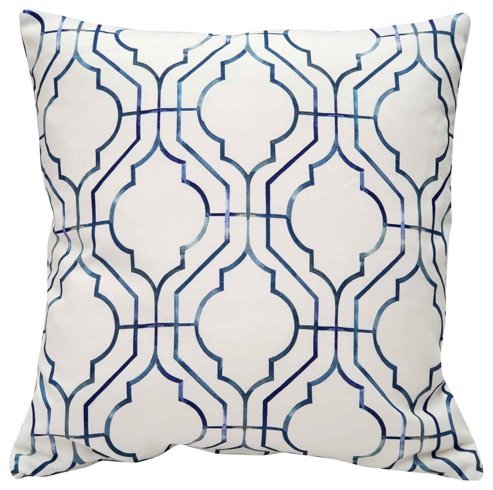 Biltmore Gate Blue Throw Pillow 20x20, with Polyfill Insert