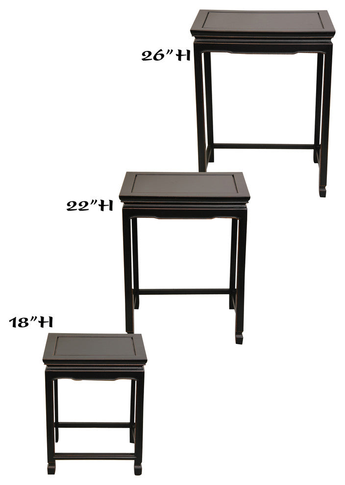 Rosewood Nesting Tables, Antique Black