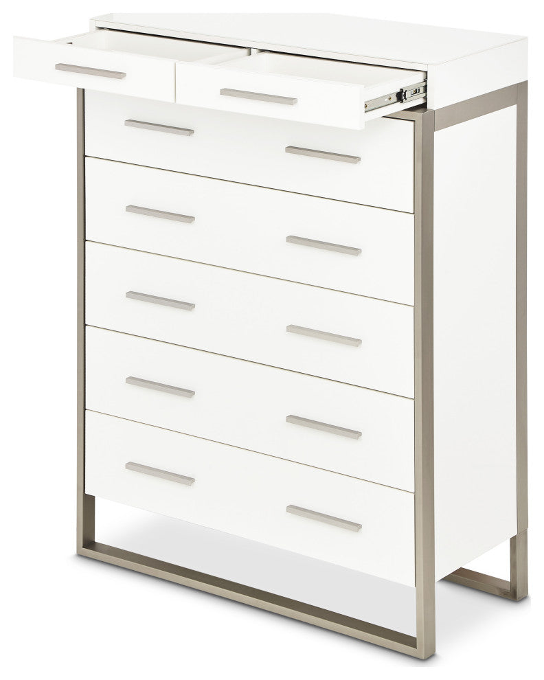 Marquee 6-Drawer Chest - Cloud White