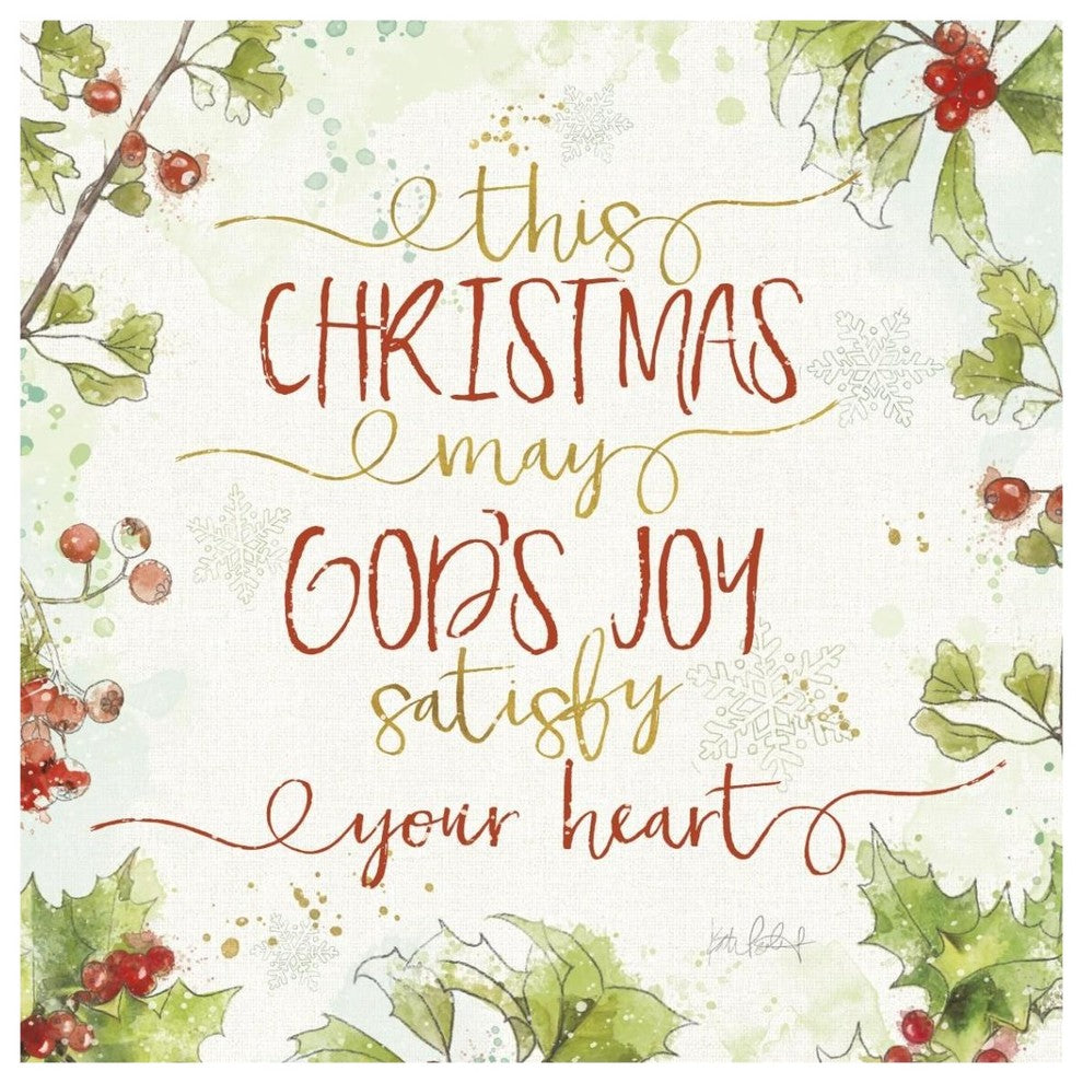 "Christmas Sentiments III" Digital Paper Print by Katie Pertiet, 38"x38"