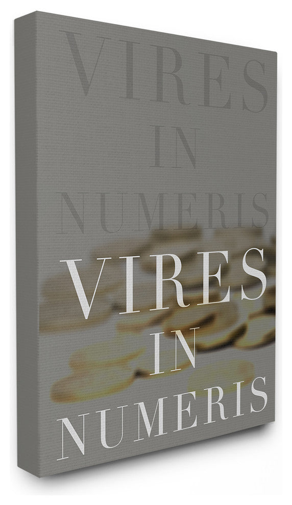 Bitcoin Vires in Numeric Stretched Canvas Wall Art, 16x20
