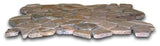Natural river stone pebble tile, red mosaic, 12x12 sheet, eco-friendly