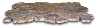Natural river stone pebble tile, red mosaic, 12x12 sheet, eco-friendly