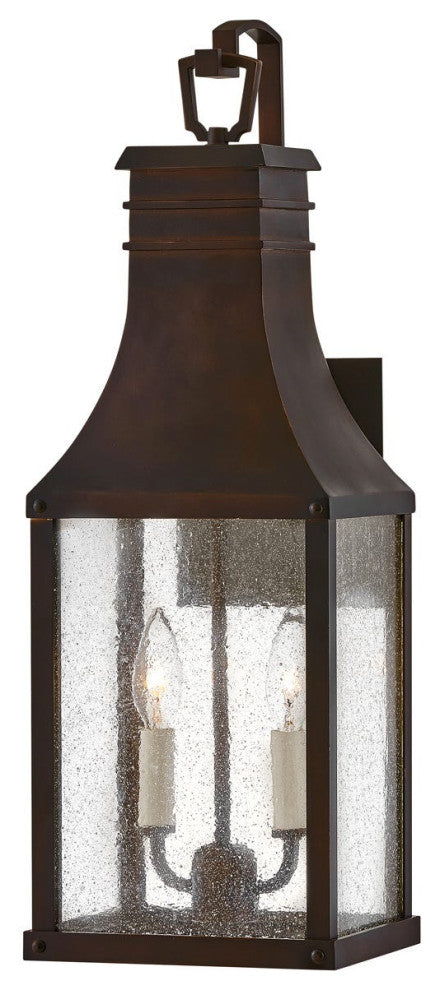 Hinkley Beacon Hill Large Wall Mount Lantern, Blackened Copper
