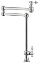Deck-Mounted Double Handle Pot Filler Kitchen Faucet Stove Faucet, Chrome Plating