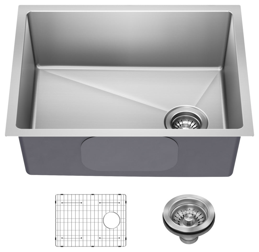 KRAUS Fairlane 25" Undermount 1-Bowl 18 Gauge Stainless Steel Kitchen Sink