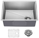 KRAUS Fairlane 25" Undermount 1-Bowl 18 Gauge Stainless Steel Kitchen Sink